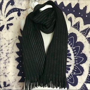 Michael Kors Two Color Marl Stripe Muffler Scarf